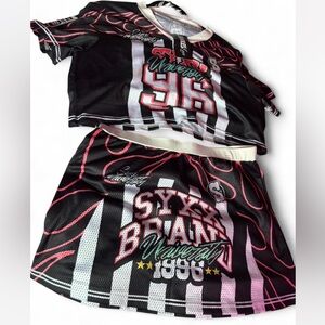 Jersey crop top and skirt set (NWT)